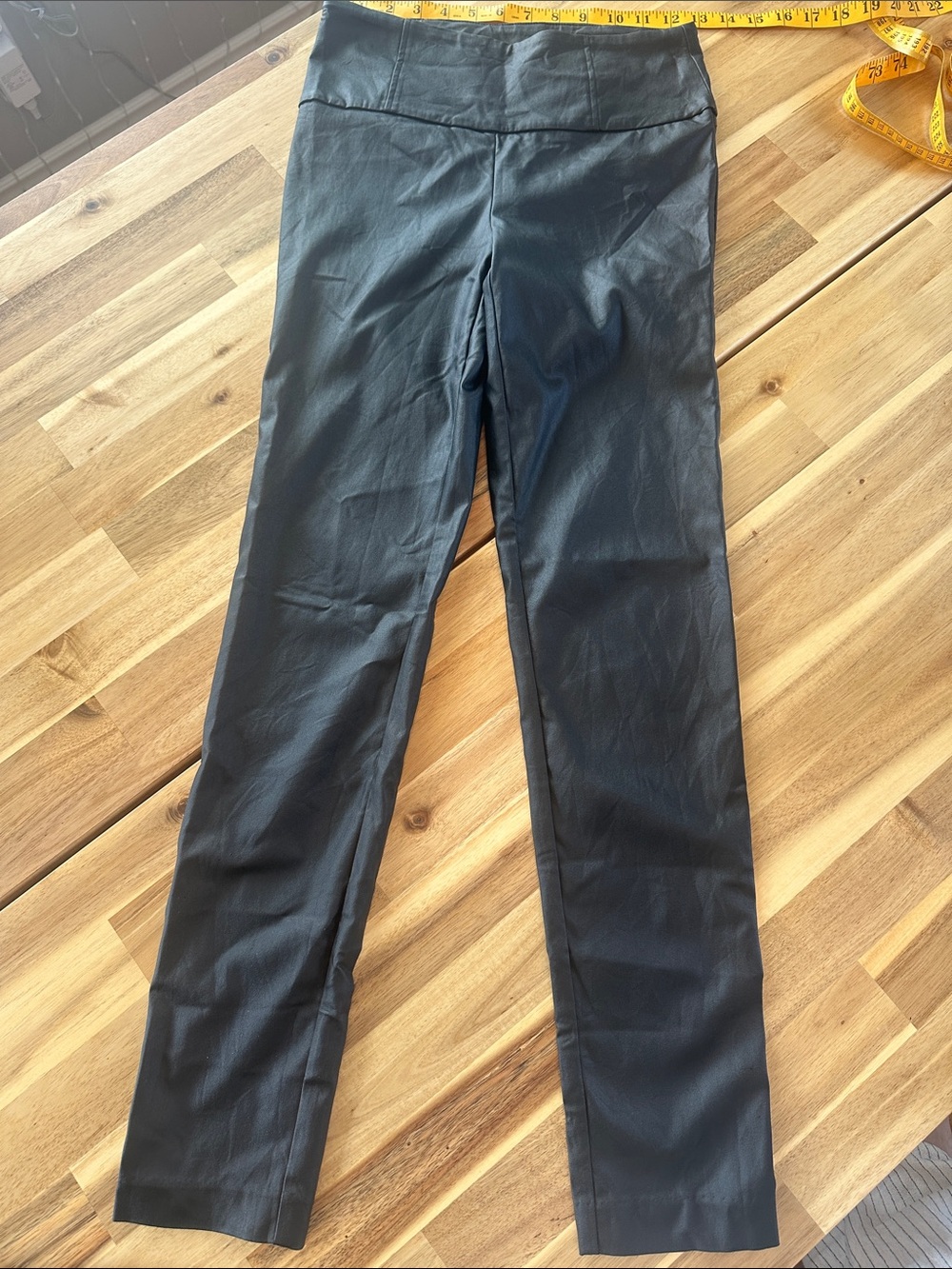 le chateau Black Faux Leather Leggings